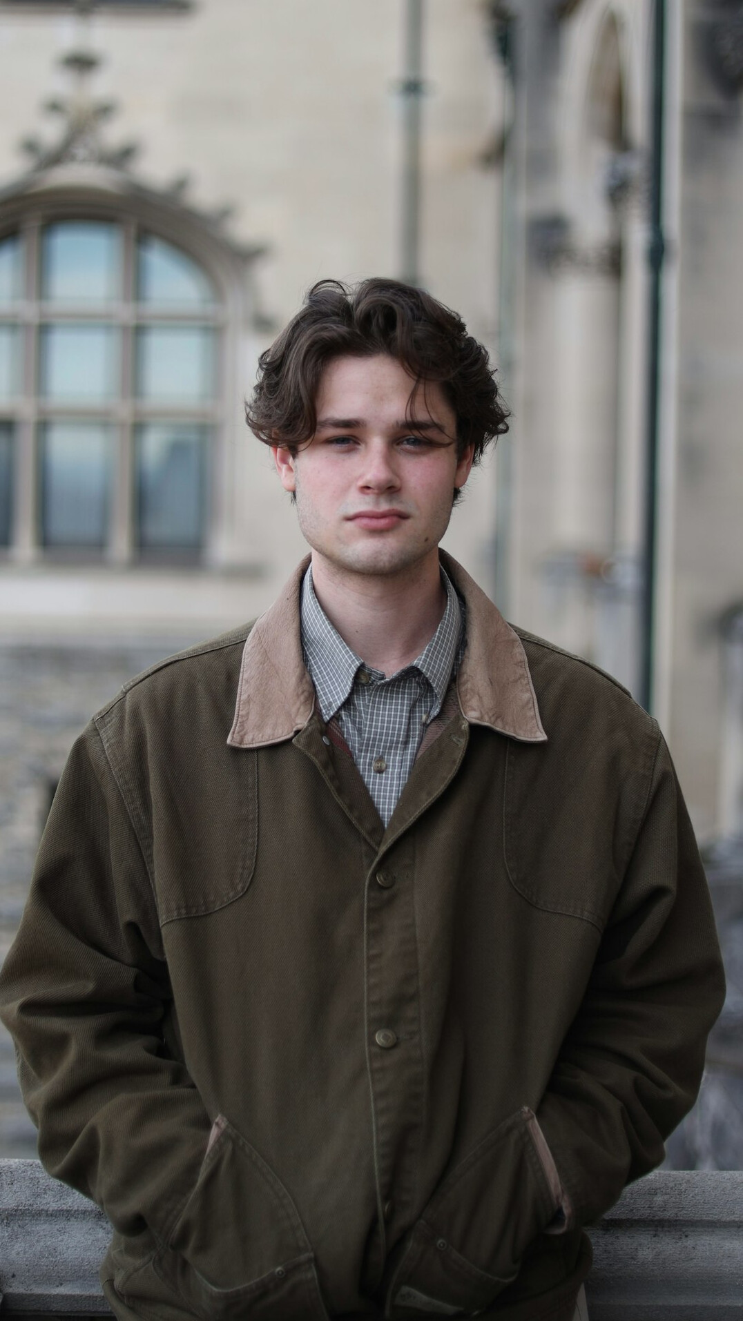 Professional studio portrait of a young Uruguayan man historian